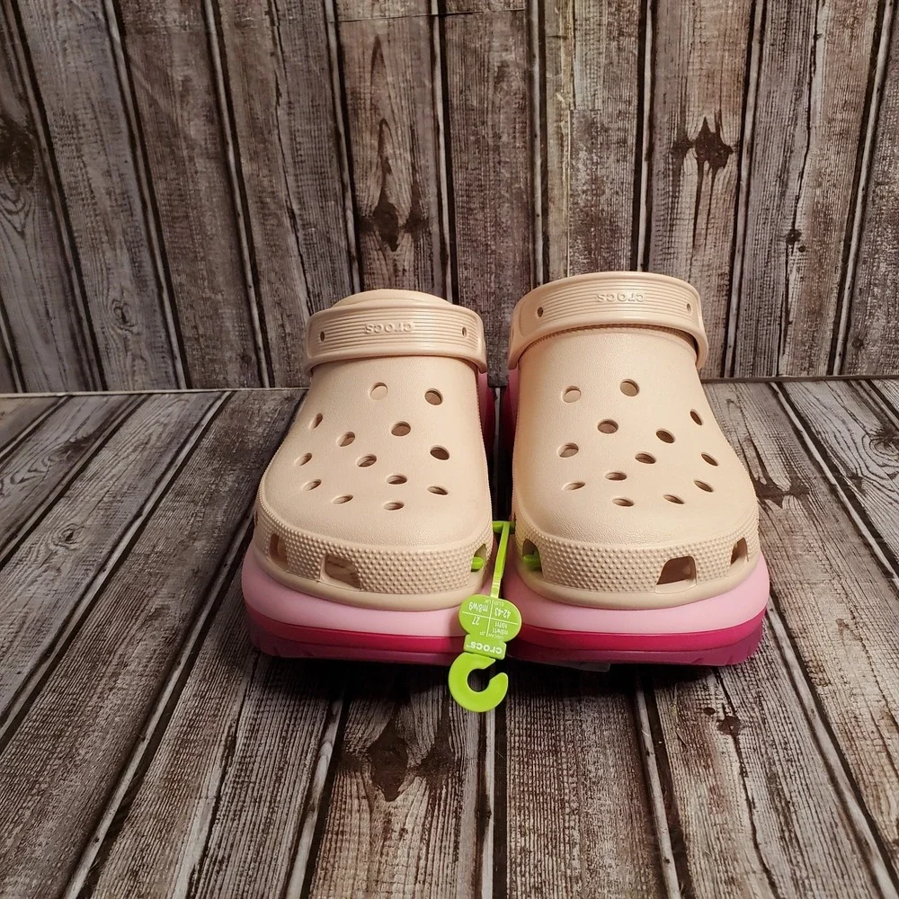 Crocs Mega Crush Matte Platform Clogs 210749-209 Womens 11 Mens 9 Beige Pink - Picture 4 of 12